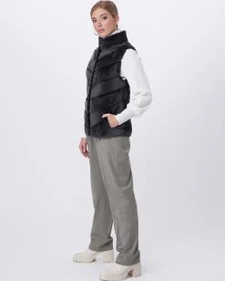 Select Shearling Lamb Chevron Vest