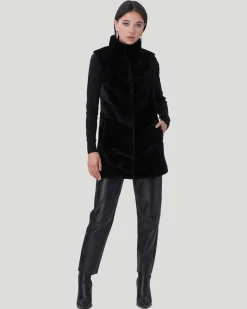 Select Shearling Lamb Chevron Vest