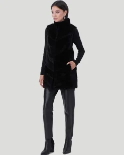 Select Shearling Lamb Chevron Vest