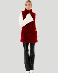 Select Shearling Lamb Chevron Vest
