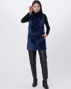 Select Shearling Lamb Chevron Vest