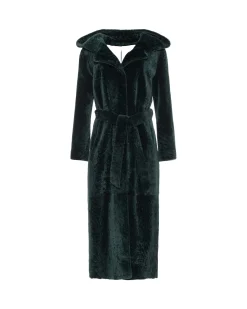 Select Shearling Lamb Coat With Hood