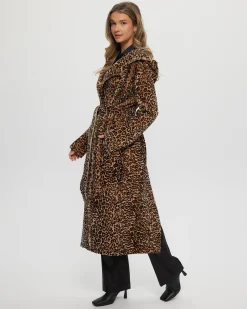 Select Shearling Lamb Coat With Hood