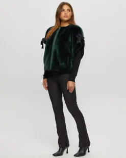 Select Shearling Lamb Collarless Short Sleeve Jacket