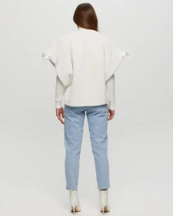 Select Shearling Lamb Collarless Short Sleeve Jacket