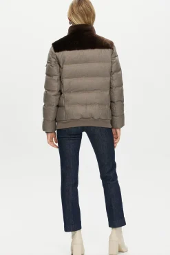 Select Shearling Lamb Jacket With Loro Piana Cashmere & Wool Down Sleeves And Back