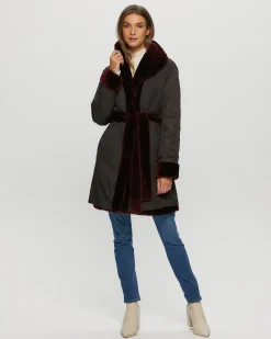 Select Shearling Lamb Stroller, Reversible To Taffeta With Belt