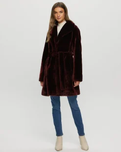 Select Shearling Lamb Stroller, Reversible To Taffeta With Belt