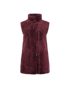 Select Shearling Lamb Vest Reversible To Taffeta