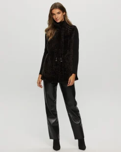 Select Shearling Lamb Vest Reversible To Taffeta