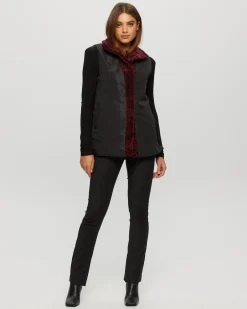 Select Shearling Lamb Vest Reversible To Taffeta