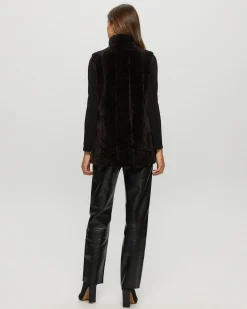 Select Shearling Lamb Vest Reversible To Taffeta