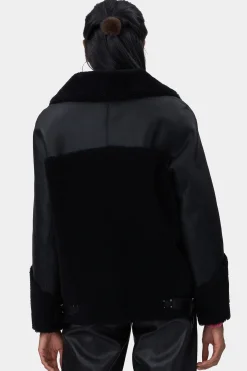 Select Shearling Lamb Zip Moto Jacket