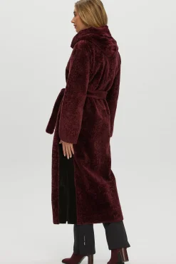 Select Shearling Lamb Zip Parka With Belt