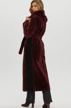 Select Shearling Lamb Zip Parka With Belt