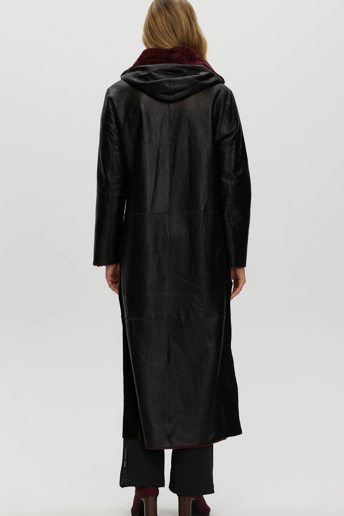 Select Shearling Lamb Zip Parka With Belt