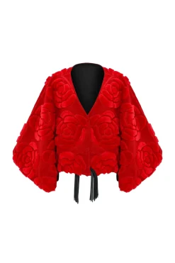 Select Shearling/Suede Lamb Floral Embroidered Jacket Reversible To Loro Piana Cashmere & Wool