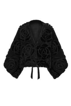 Select Shearling/Suede Lamb Floral Embroidered Jacket Reversible To Loro Piana Cashmere & Wool
