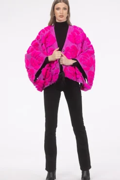 Select Shearling/Suede Lamb Floral Embroidered Jacket Reversible To Loro Piana Cashmere & Wool