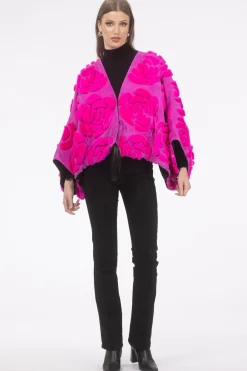 Select Shearling/Suede Lamb Floral Embroidered Jacket Reversible To Loro Piana Cashmere & Wool