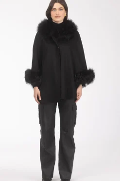 Select Wool Cape With Select Lamb Collar And Cuffs