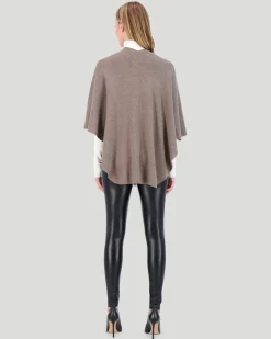 Select Wool Cape With Toscana Shearling Lamb Pompom