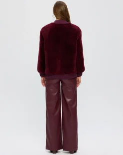 SHEARED CASHMERE GOAT BOMBER JACKET