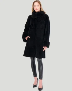 Sheared Select Cashmere Goat Jacket With Select Cashmere Goat Collar & Cuffs