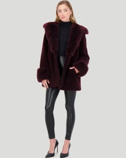 Sheared Select Cashmere Goat Parka With Select Cashmere Goat Hood Trim And Cuffs