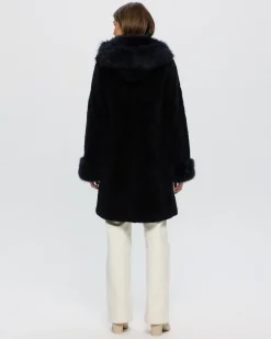 Sheared Select Cashmere Goat Parka With Select Cashmere Goat Hood Trim And Cuffs