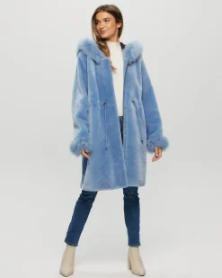 Shearling Lamb Parka With Select Cashmere Goat Trim And Cuffs