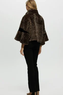 Shearling Lamb Zip Jacket With Cropped Sleeves