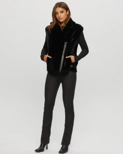 SHEARLING LAMB ZIP VEST