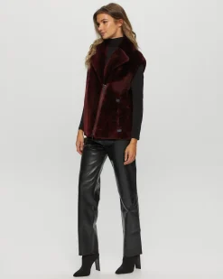 SHEARLING LAMB ZIP VEST