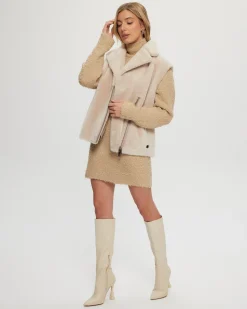 SHEARLING LAMB ZIP VEST