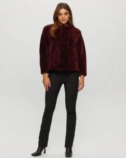 Textured Shearling Lamb Jacket