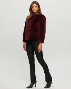 Textured Shearling Lamb Jacket