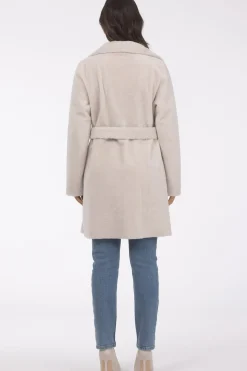 Textured Shearling Lamb Reversible Stroller, Belt