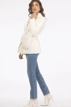 Wool Belted Jacket With Select Lamb Patch Pockets