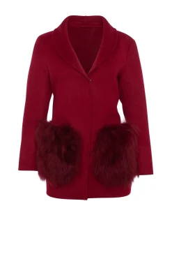 Wool Belted Jacket With Select Lamb Patch Pockets