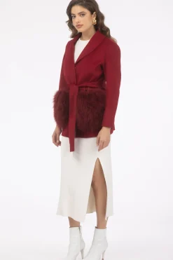 Wool Belted Jacket With Select Lamb Patch Pockets